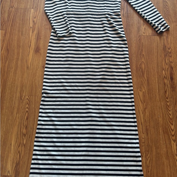 J Crew Classic Maxi blue and cream dress - Picture 2 of 14